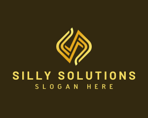 Company Digital Letter S logo design