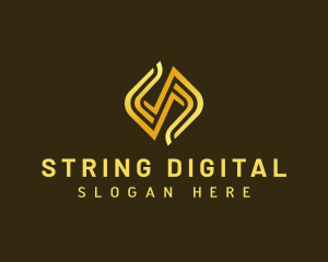 Company Digital Letter S logo design