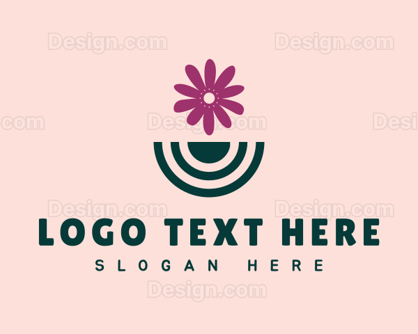 Modern Flower Vase Logo