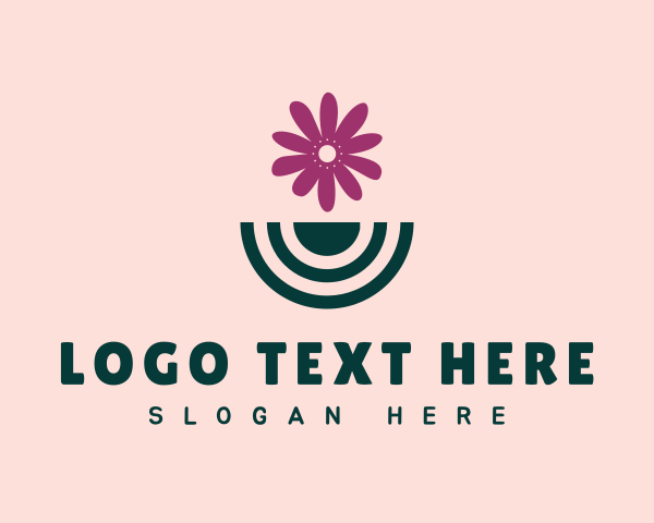 Flower Pot logo example 1