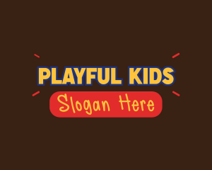 Kiddie Playful Text logo design