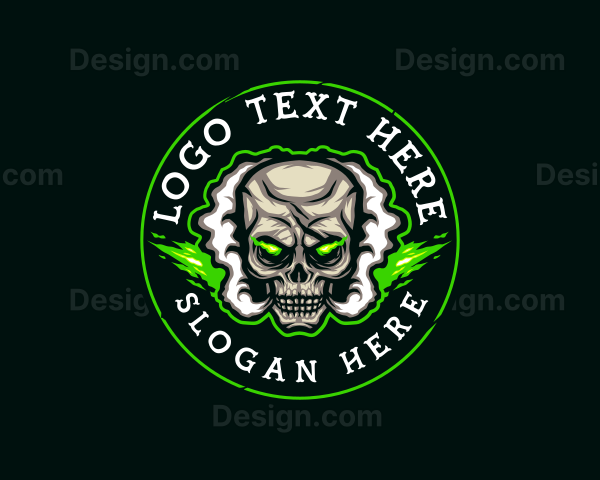 Smoke Vaping Skull Logo