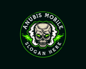 Smoke Vaping Skull logo design