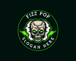 Smoke Vaping Skull logo design