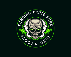 Smoke Vaping Skull logo design