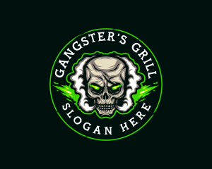 Smoke Vaping Skull logo