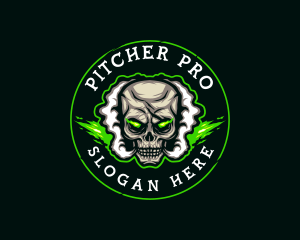 Smoke Vaping Skull logo design