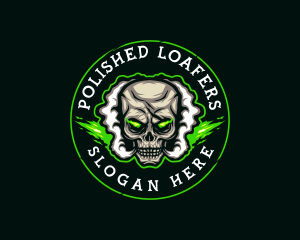 Smoke Vaping Skull logo design