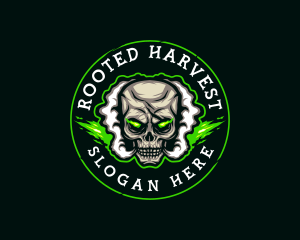 Smoke Vaping Skull logo design