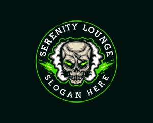 Smoke Vaping Skull logo design