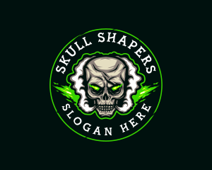 Smoke Vaping Skull logo design