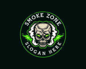 Smoke Vaping Skull logo