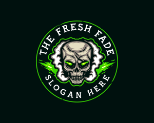 Smoke Vaping Skull logo design