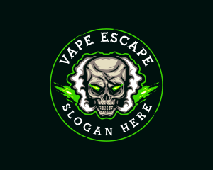 Smoke Vaping Skull logo