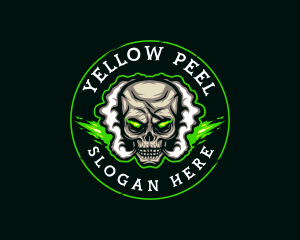 Smoke Vaping Skull logo design