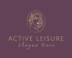 Floral Luxurious Woman logo design