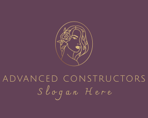 Floral Luxurious Woman logo design