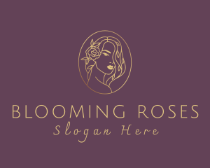 Floral Luxurious Woman logo design