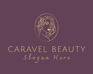 Floral Luxurious Woman logo design