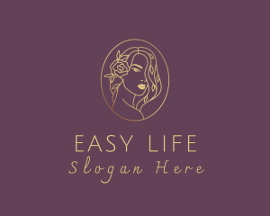 Floral Luxurious Woman logo design