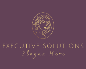 Floral Luxurious Woman logo design