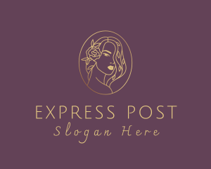 Floral Luxurious Woman logo design