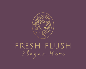 Floral Luxurious Woman logo design