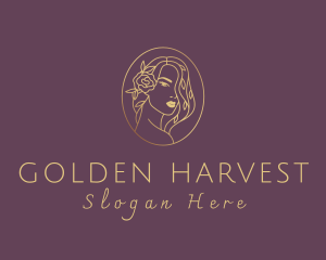 Floral Luxurious Woman logo design