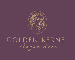 Floral Luxurious Woman logo design