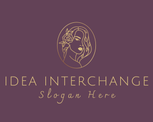 Floral Luxurious Woman logo design