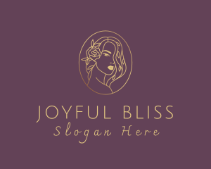 Floral Luxurious Woman logo design