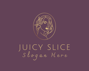 Floral Luxurious Woman logo design