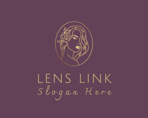 Floral Luxurious Woman logo design