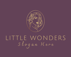 Floral Luxurious Woman logo design