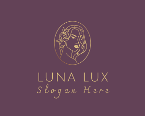 Floral Luxurious Woman logo design