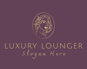 Floral Luxurious Woman logo design