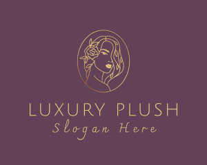 Floral Luxurious Woman logo design