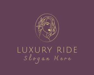 Floral Luxurious Woman logo design