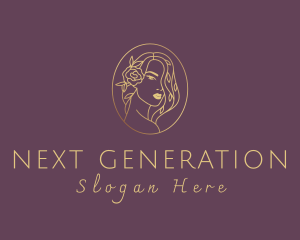 Floral Luxurious Woman logo design