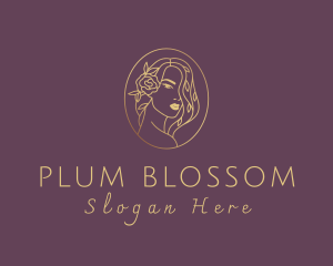 Floral Luxurious Woman logo design