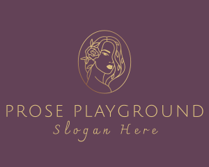 Floral Luxurious Woman logo design