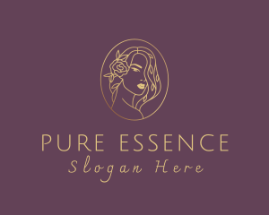 Floral Luxurious Woman logo design