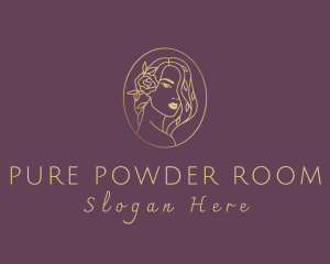 Floral Luxurious Woman logo design