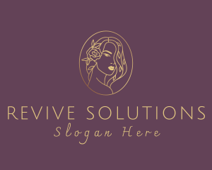 Floral Luxurious Woman logo design