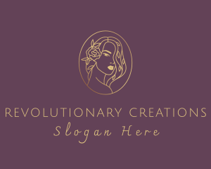 Floral Luxurious Woman logo design