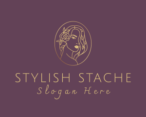 Floral Luxurious Woman logo design