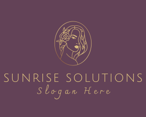 Floral Luxurious Woman logo design