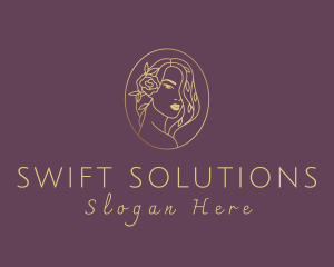 Floral Luxurious Woman logo design