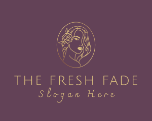 Floral Luxurious Woman logo design