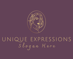 Floral Luxurious Woman logo design